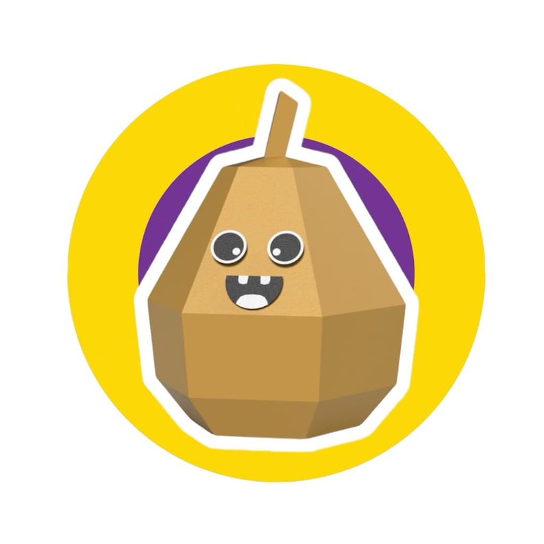 Papercraft pear origami for kids Papercraft pear origami for kids