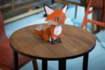 Papercraft fox cub in 3D origami