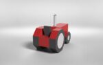 Papercraft child tractor model in origami 3D