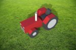 Papercraft child tractor model in origami 3D
