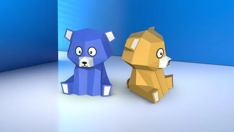 Modelo infantil de urso de pelúcia