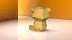 Papercraft oso de peluche para niños