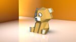 Papercraft oso de peluche para niños