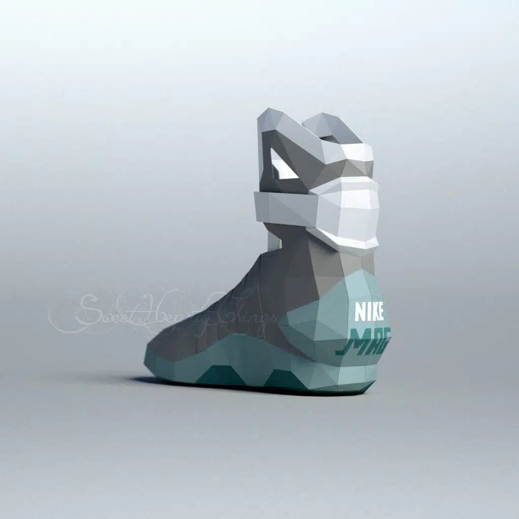 Back to the Future Shoes Papercraft in 3D Origami, 3D model