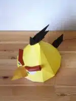 Papercraft do Angry Bird Chuck em origami 3D