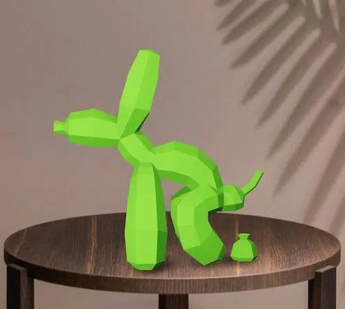 Origami Balloon Dog Papercraft