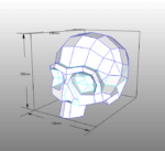 Papercraft de cráneo humano gratuito