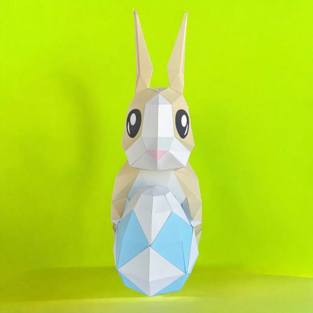 3D-Origami Papercraft Osterhase, 3D-Modell
