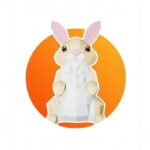 Papercraft rabbit in 3D origami