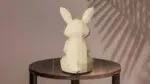 Papercraft de lapin beige en origami 3D