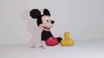 Papercraft of Mickey in 3D origami