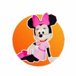 Papercraft of Minnie Mouse in 3D origami