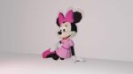 Papercraft of Minnie Mouse in 3D origami