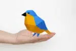Papercraft de moineau en origami 3D, weergave 2