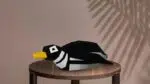Papercraft de pingouin allongé en origami 3D, weergave 2