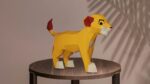 Papercraft de simba en origami 3D