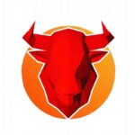 Papercraft de cabeça de touro em origami 3D