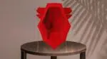 Papercraft de tête de taureau en origami 3D, weergave 5