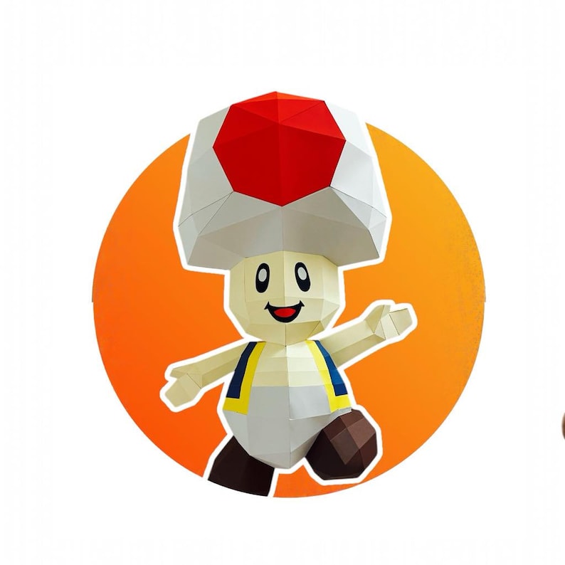 Papercraft of Toad in 3D origami