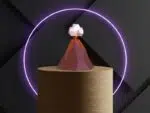 Papercraft de volcan en origami 3D, weergave 11