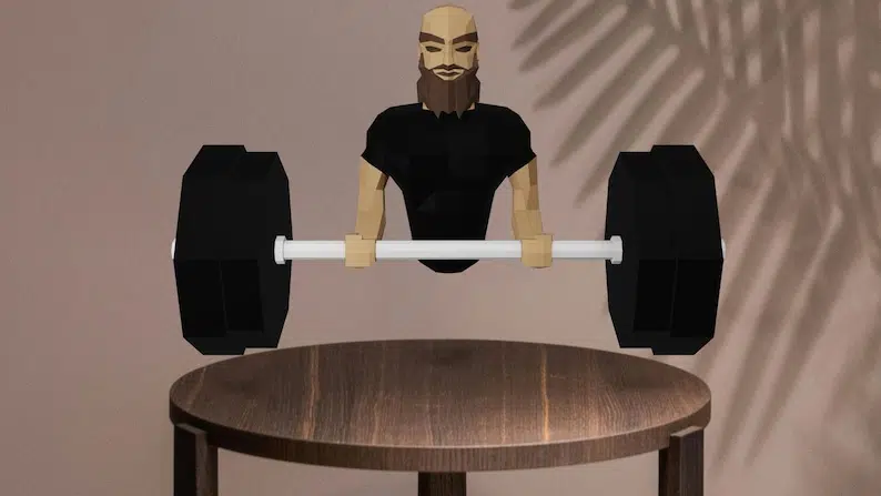 Muscular Man 3D Origami Papercraft