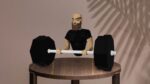 Papercraft of muscular man in 3D origami