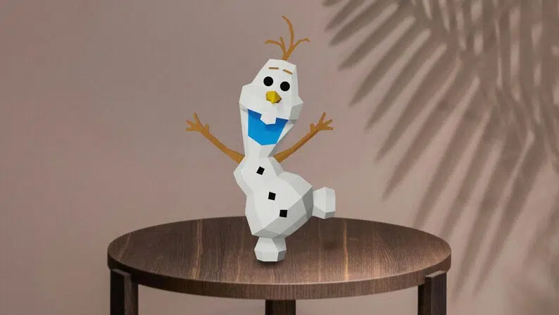 Papercraft do Olaf em origami
