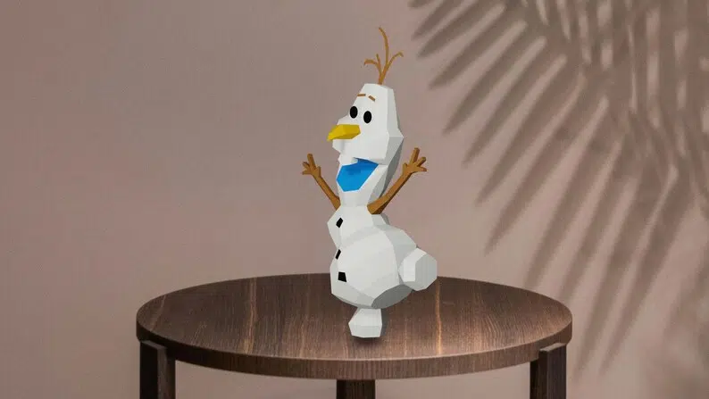 Papercraft do Olaf em origami