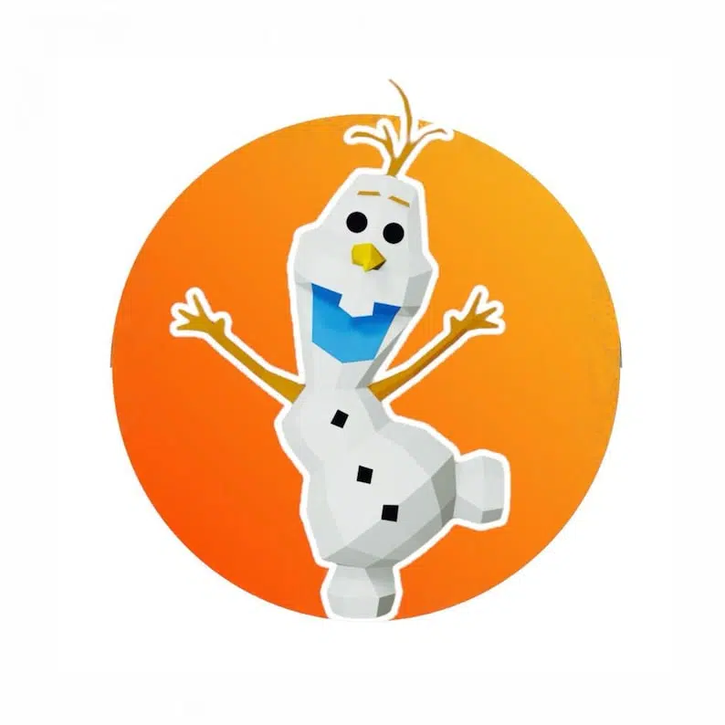 Olaf Papercraft als Origami