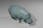 Free Hippopotamus Papercraft