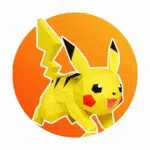 Papercraft de Pikachu qui court en origami 3D, weergave 2