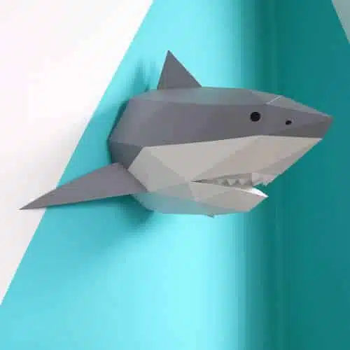 3D-Origami-Papercraft Hai