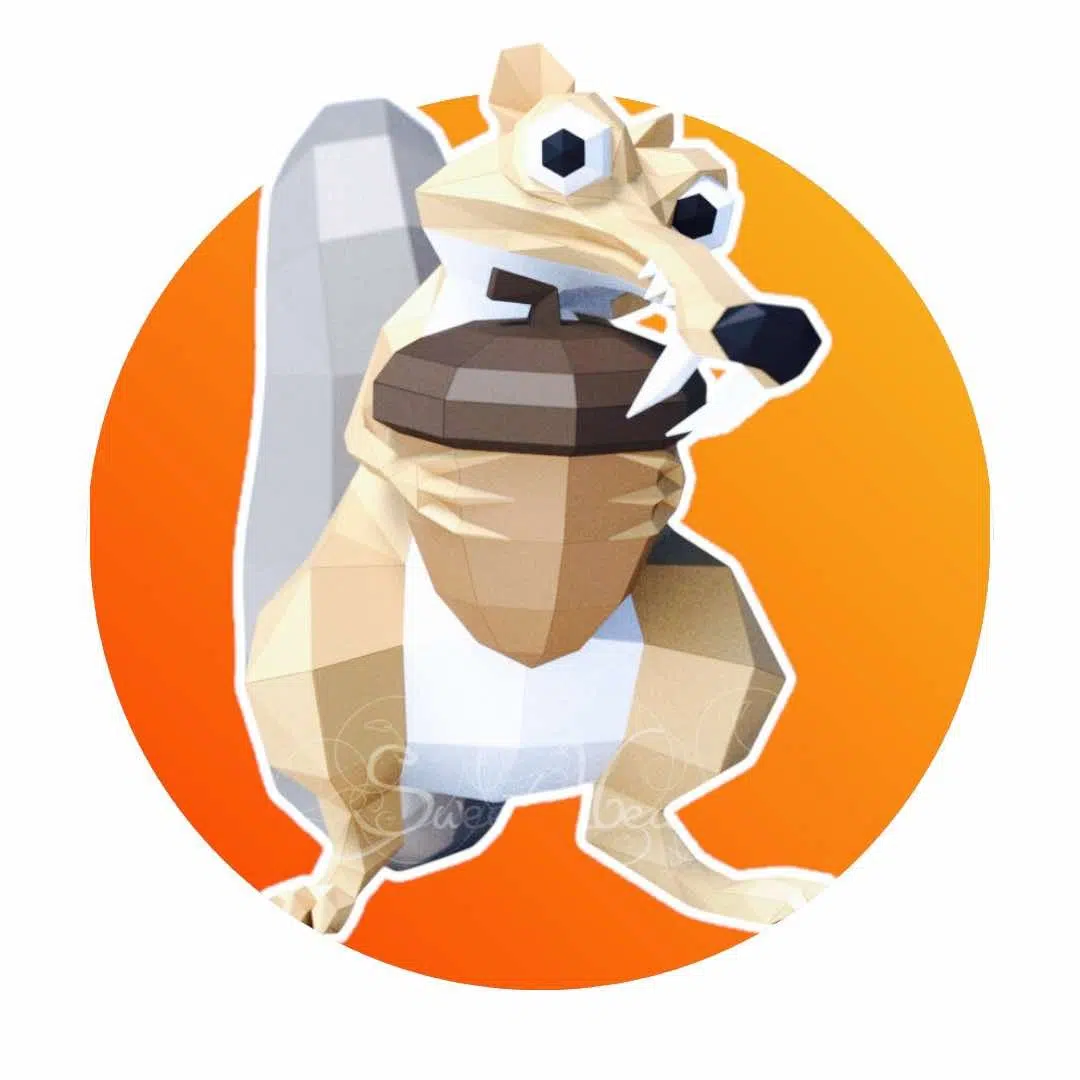 Papercraft 3D Scrat de l’âge de glace
