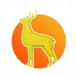 Papercraft de cervo em pé em origami