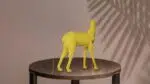 Papercraft biche debout en origami 3D, weergave 4