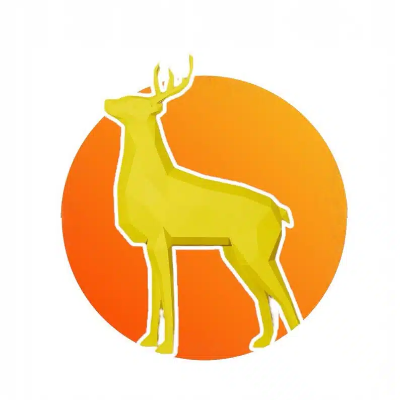 Papercraft tête de cerf en origami