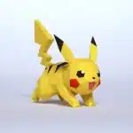 Papercraft running Pikachu in 3D origami