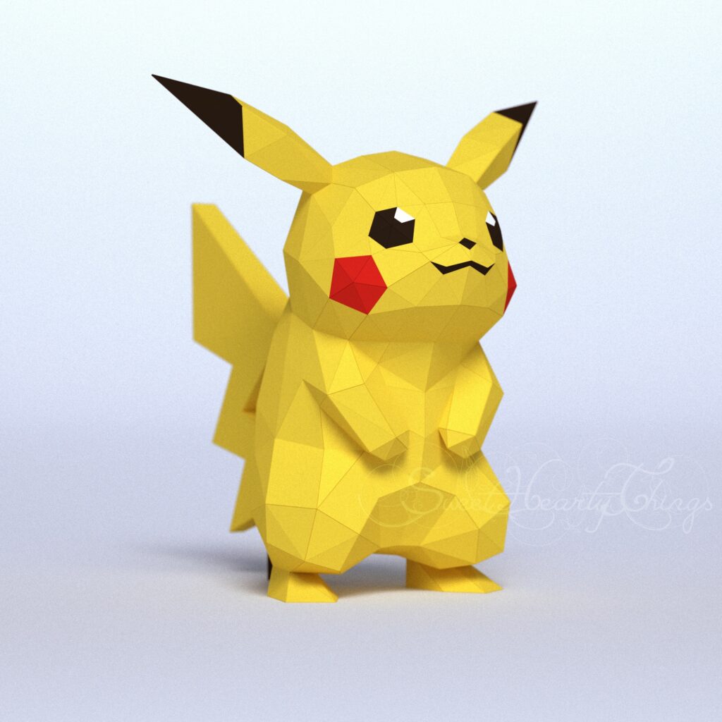 Papercraft de Pikachu en origami