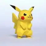 Pikachu origami papercraft, view 2
