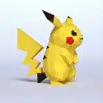 Pikachu origami papercraft, 3D model