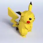 Pikachu origami papercraft, detail
