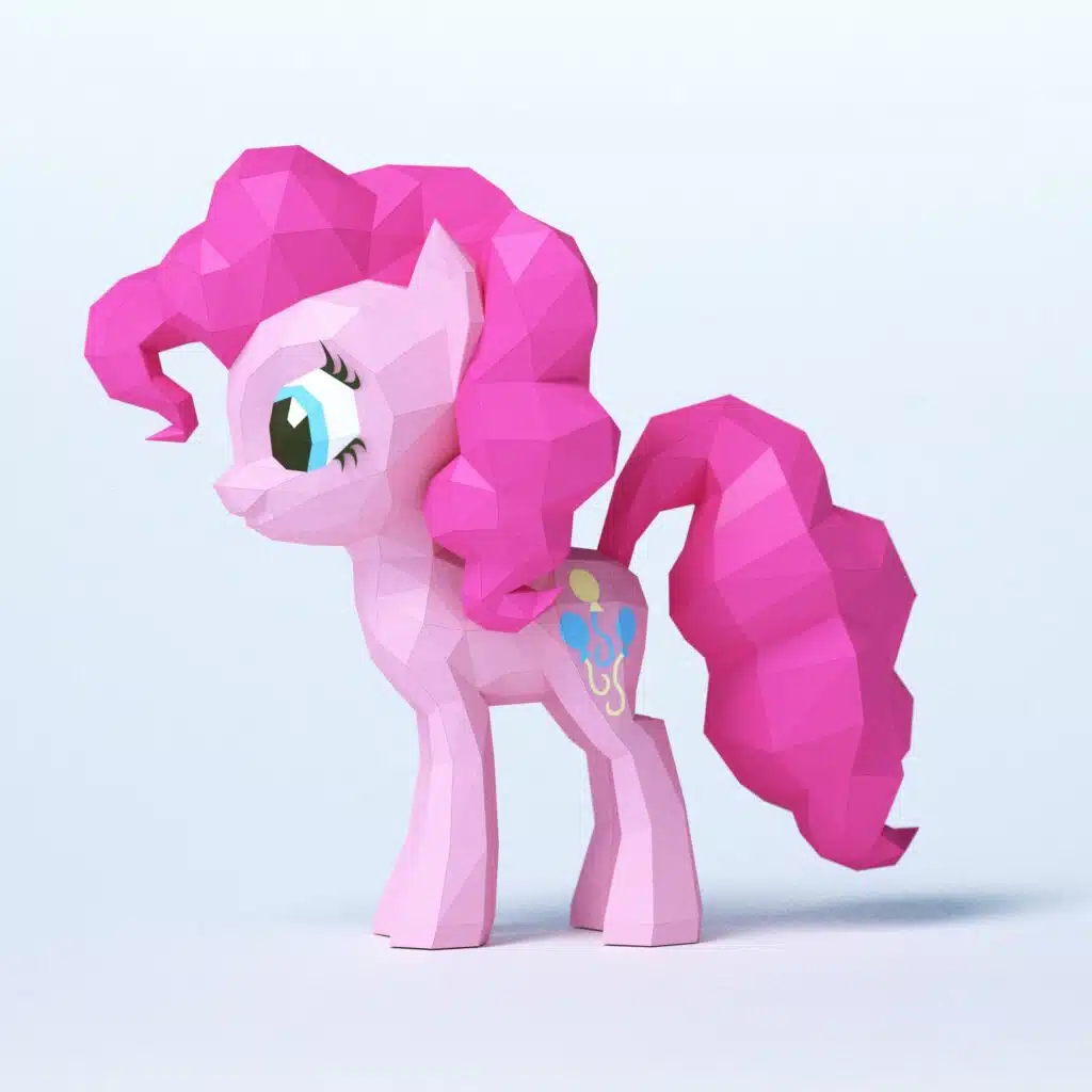 Papercraft petit poney en origami 3D