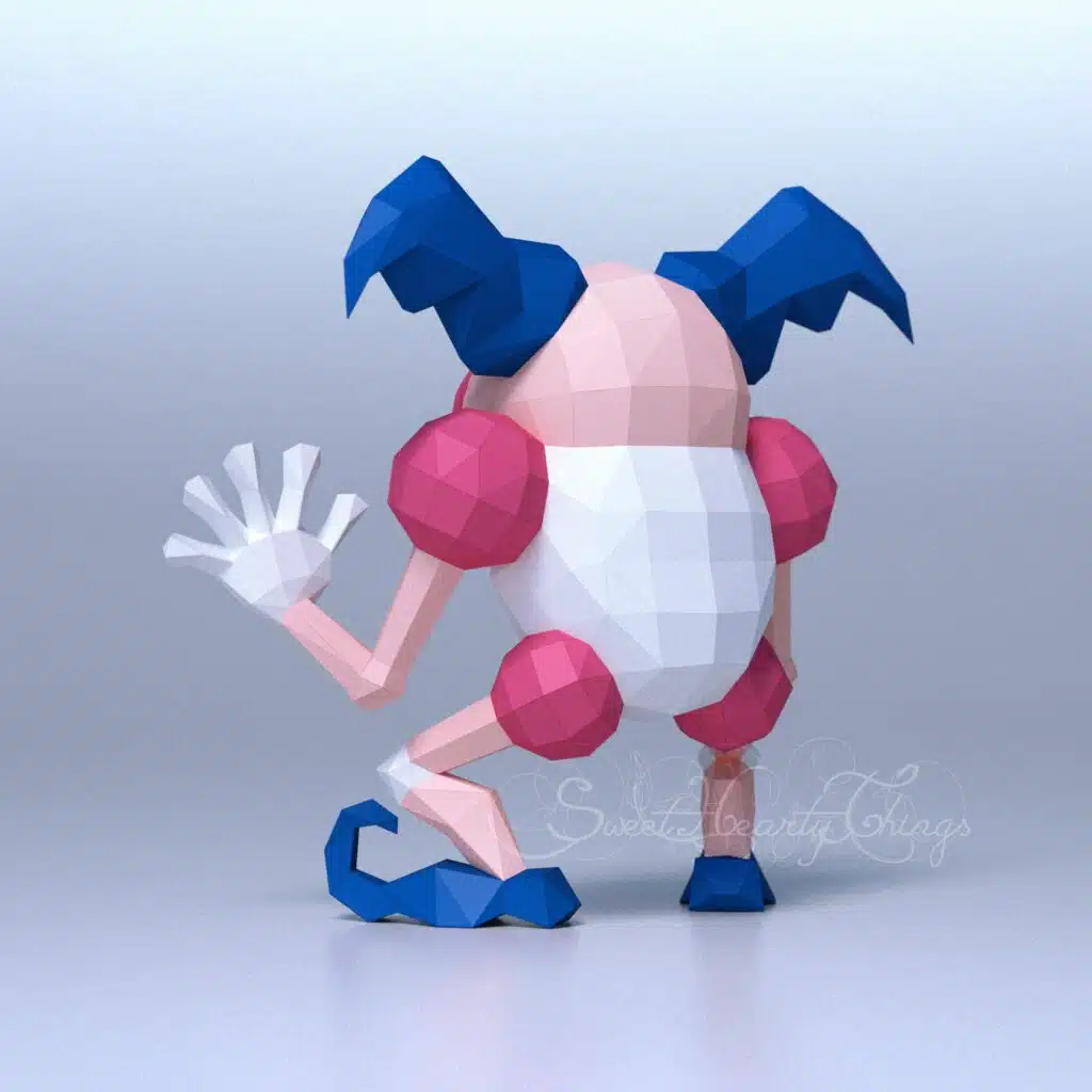 Papercraft de Mr Mime en origami 3D
