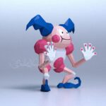 Papercraft di Mr Mime in origami 3D