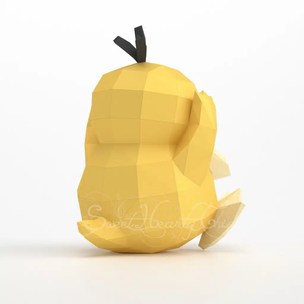 Papercraft de Psykokwak Pokémon en origami 3D