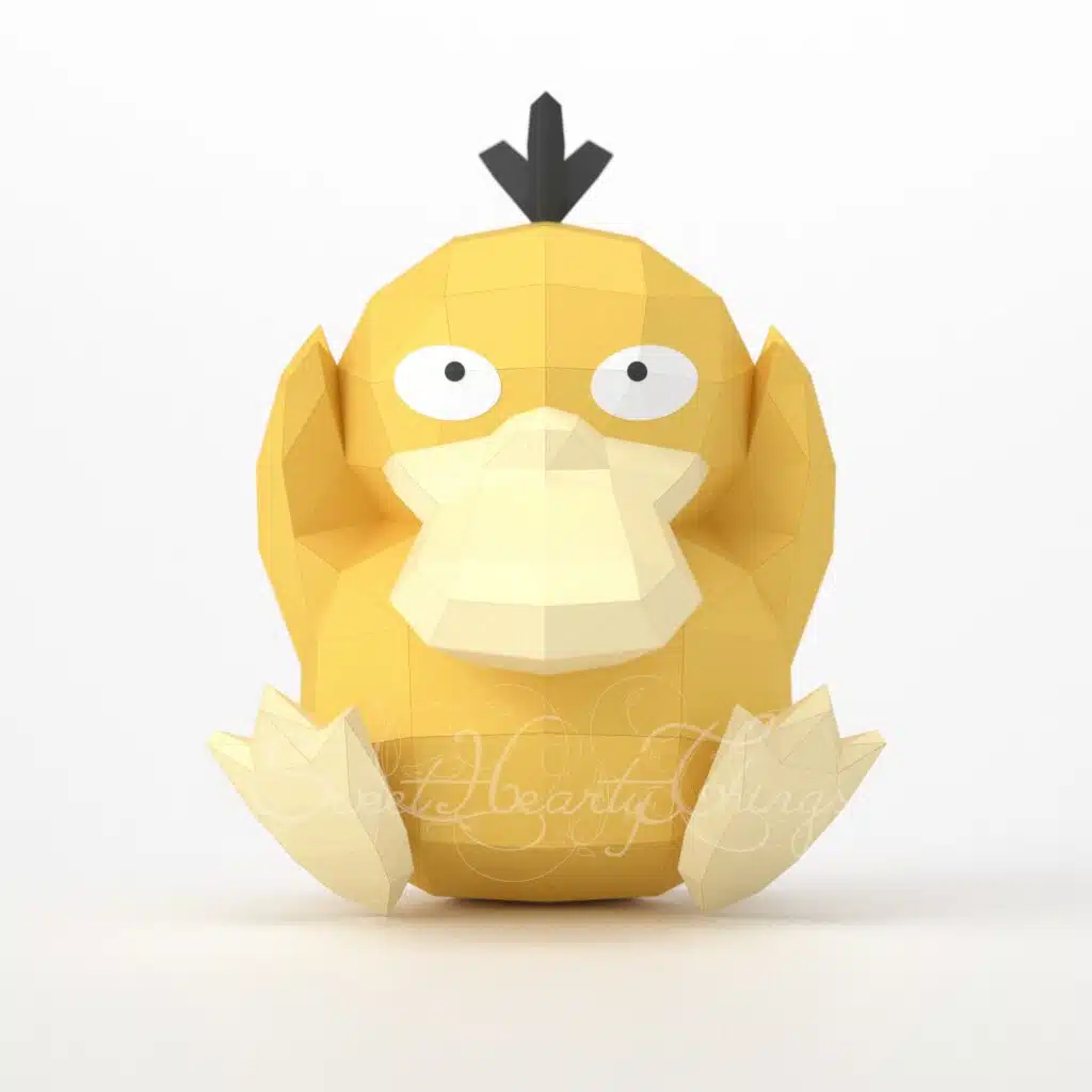 Papercraft von Enton Pokémon als 3D-Origami