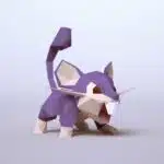 Papercraft Pokémon Raticate in origami 3D