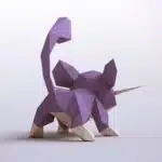 Papercraft Pokémon Raticate in origami 3D
