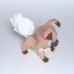 Papercraft de filhotes de cachorro em origami 3D