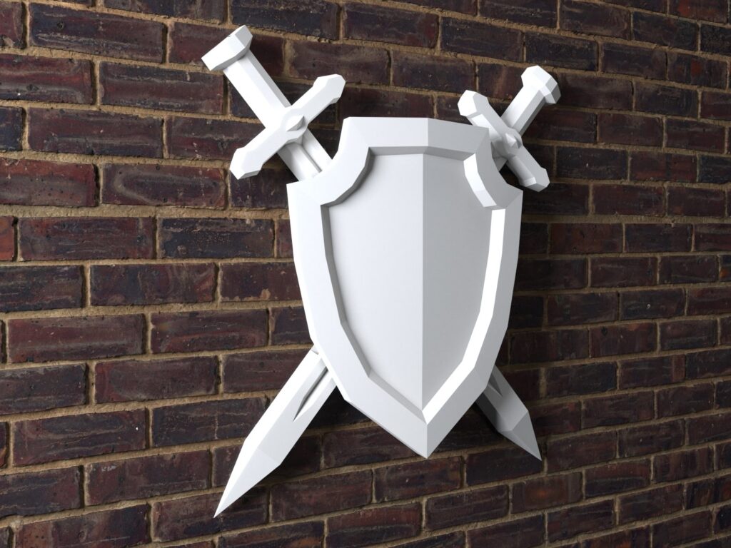 3D Origami Papercraft Sword and Shield